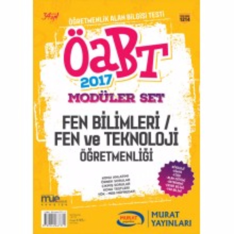 ÖABT Fen Bilimleri Fen ve Teknoloji Konu Anlatımlı Modüler Set Murat Yayınları 2017 ÖABT Fen Bilimleri Fen ve Teknoloji Konu Anlatımlı Modüler Set Murat Yayınları 2017