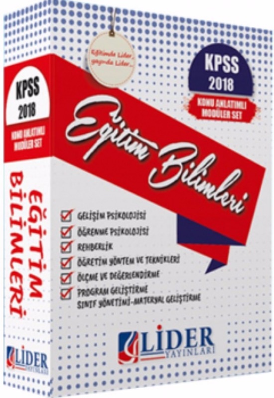 KPSS Eğitim Bilimleri Konu Anlatımlı Modüler Set Lider Yayınları 2018 KPSS Eğitim Bilimleri Konu Anlatımlı Modüler Set Lider Yayınları 2018