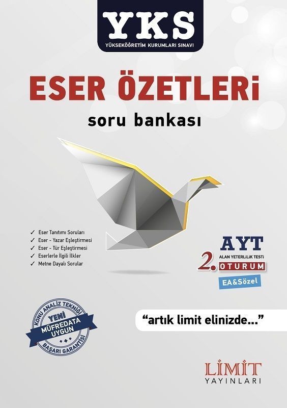 YKS AYT 2 .Oturum Eser Özetleri Soru Bankası Limit Yayınları YKS AYT 2 .Oturum Eser Özetleri Soru Bankası Limit Yayınları