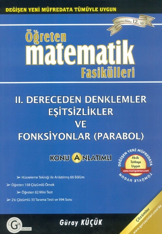 2.dereceden denklemler Gür Yayınları 2.dereceden denklemler Gür Yayınları