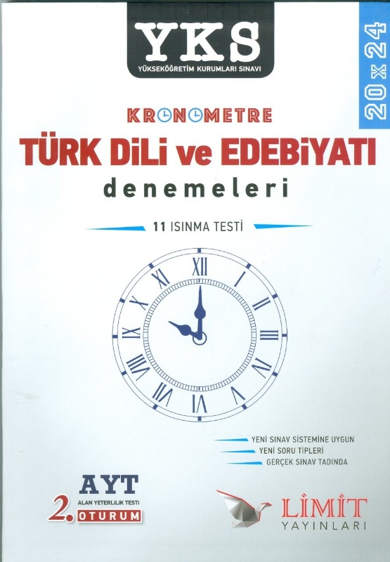 AYT Kronometre Türk Dili ve Edebiyatı Denemeleri Limit Yayınları AYT Kronometre Türk Dili ve Edebiyatı Denemeleri Limit Yayınları