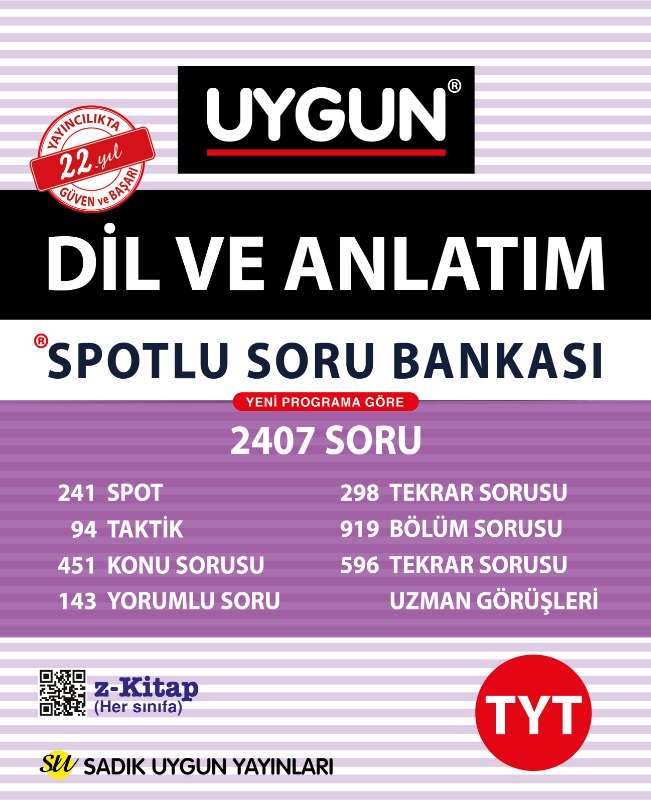 TYT Spotlu Dil ve Anlatım Sadık Uygun Yayınları TYT Spotlu Dil ve Anlatım Sadık Uygun Yayınları