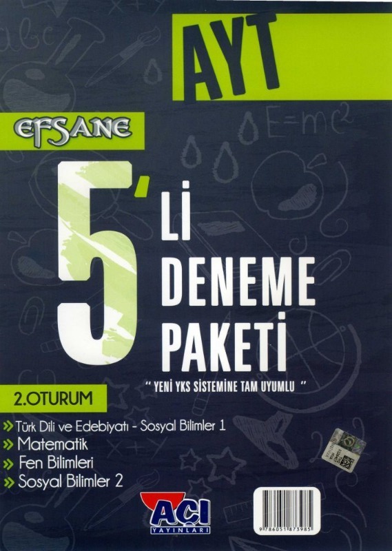 AYT EFSANE 5 li Deneme Seti Açı Yayınları AYT EFSANE 5 li Deneme Seti Açı Yayınları