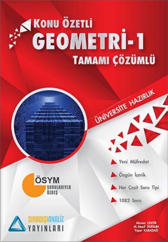 Sıradışıanaliz Yayınları TYT Geometri 1 Konu Özetli Tamamı Çözümlü Sıradışıanaliz Yayınları TYT Geometri 1 Konu Özetli Tamamı Çözümlü