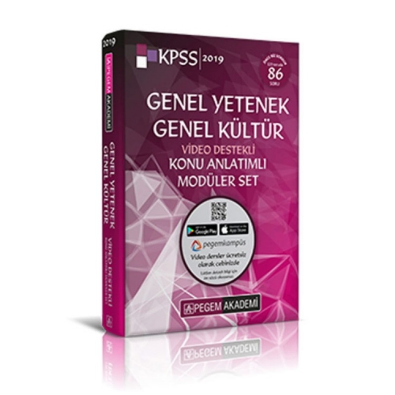 Pegem Yayınları 2019 KPSS Genel Yetenek Genel Kültür Video Destekli Konu Anlatımlı Modüler Set Pegem Yayınları 2019 KPSS Genel Yetenek Genel Kültür Video Destekli Konu Anlatımlı Modüler Set