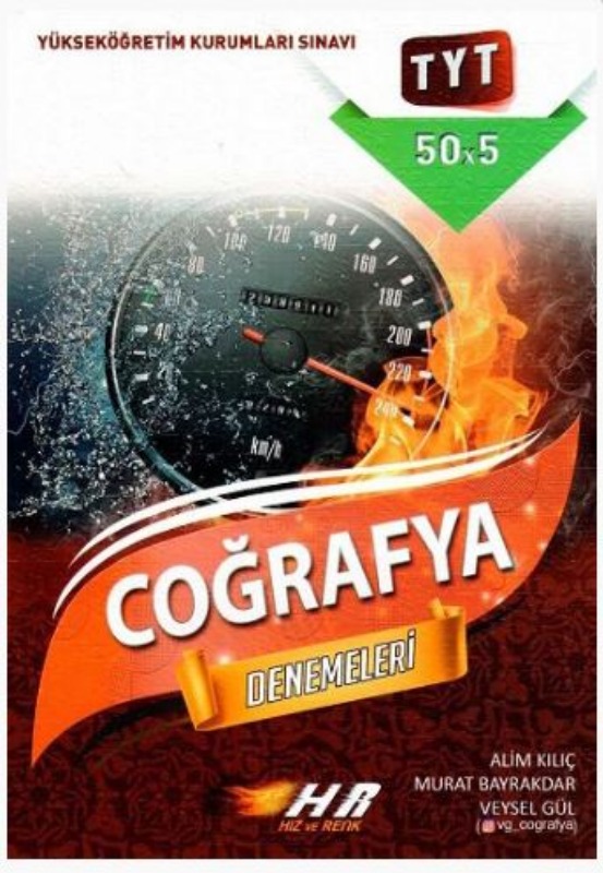 Hız ve Renk Yayınları YKS TYT Coğrafya Denemeleri 50 x 5 Hız ve Renk Yayınları YKS TYT Coğrafya Denemeleri 50 x 5