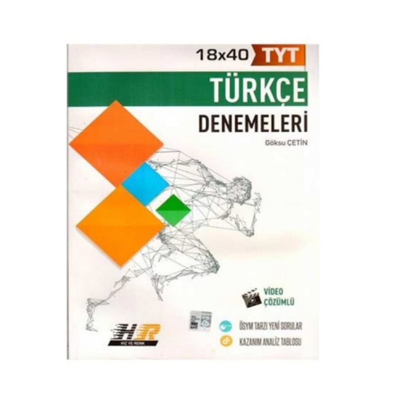 Hız ve Renk Yayınları TYT Türkçe 18 x 40 Türkçe Denemeleri Hız ve Renk Yayınları TYT Türkçe 18 x 40 Türkçe Denemeleri