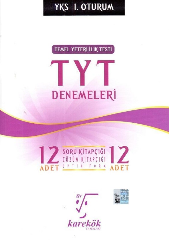 Karekök Yayınları TYT Denemeleri 12 Adet Karekök Yayınları TYT Denemeleri 12 Adet