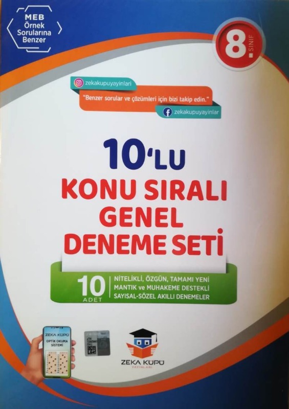 Zeka Küpü 8.Sınıf LGS 10 Deneme 2019 Yeni Müfredat Zeka Küpü 8.Sınıf LGS 10 Deneme 2019 Yeni Müfredat
