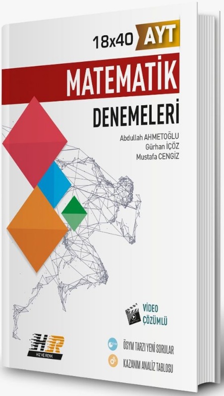 Hız ve Renk Yayınları AYT Matematik 18x40 Denemeleri Hız ve Renk Yayınları AYT Matematik 18x40 Denemeleri