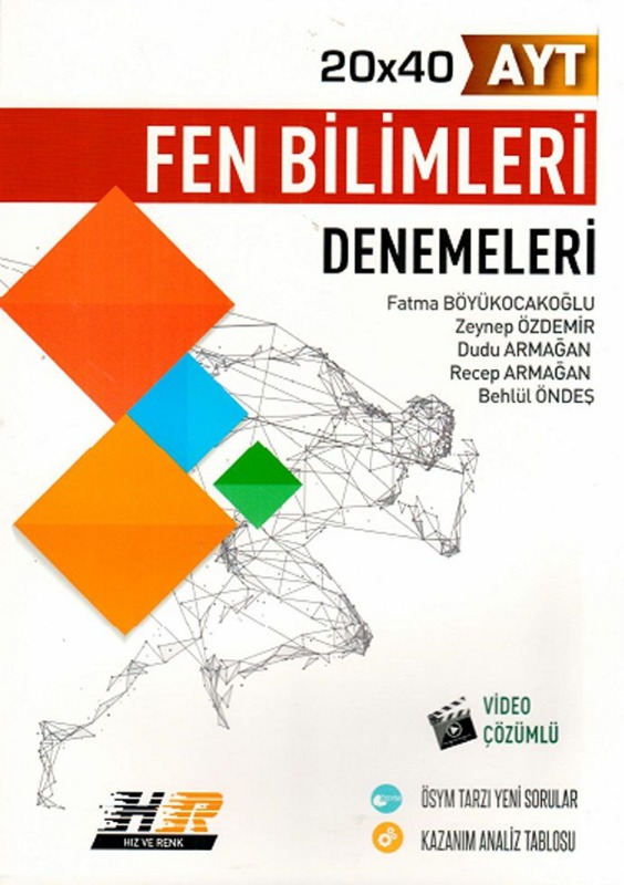 Hız ve Renk Yayınları AYT Fen Bilimleri 20x40 Denemeleri Hız ve Renk Yayınları AYT Fen Bilimleri 20x40 Denemeleri