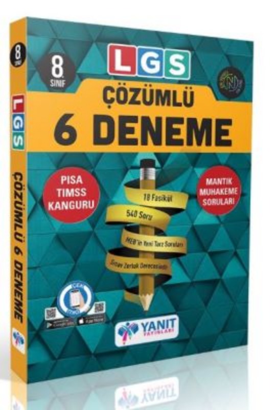 Yanıt Yayınları 8. Sınıf LGS 6 Çözümlü Deneme Yanıt Yayınları 8. Sınıf LGS 6 Çözümlü Deneme