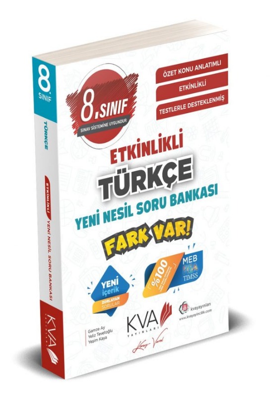 8.Sınıf Türkçe ETKİNLİKLİ FARK VAR YENİ NESİL Soru Bankası Koray Varol Yayınları 8.Sınıf Türkçe ETKİNLİKLİ FARK VAR YENİ NESİL Soru Bankası Koray Varol Yayınları