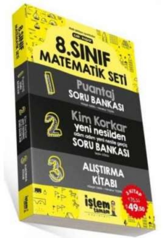 8. Sınıf Matematik Set Soru Bankası 3 Kitap İşlem Tamam Yayınları 8. Sınıf Matematik Set Soru Bankası 3 Kitap İşlem Tamam Yayınları
