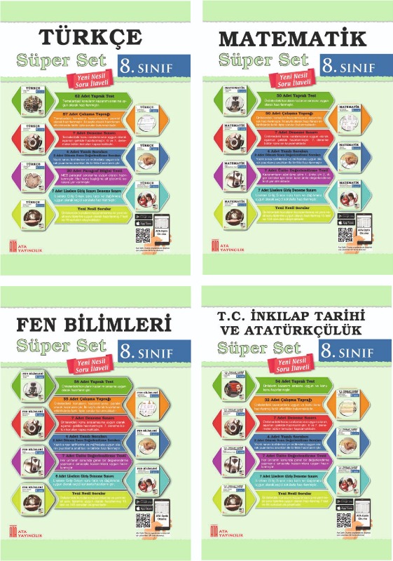 Ata Yayıncılık LGS 8. Sınıf Süper Set Dörtlü Set Ata Yayıncılık LGS 8. Sınıf Süper Set Dörtlü Set