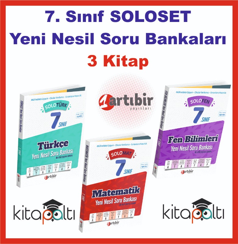 Artıbir 7. Sınıf Solo Soru Bankaları 3 Kitap SET Artıbir 7. Sınıf Solo Soru Bankaları 3 Kitap SET