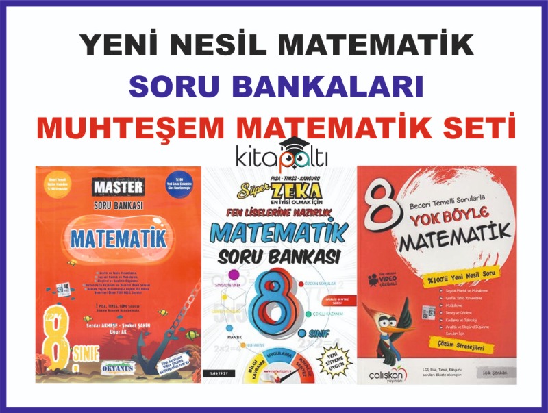 8. Sınıf LGS Yeni Nesil Sorularla Matematik Soru Bankaları Seti Muhteşem Set 8. Sınıf LGS Yeni Nesil Sorularla Matematik Soru Bankaları Seti Muhteşem Set