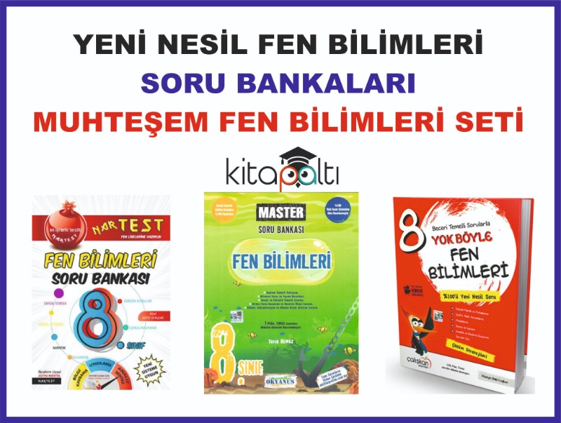 8. Sınıf LGS Yeni Nesil Sorularla Fen Bilimleri Soru Bankaları Seti Muhteşem Set 1 8. Sınıf LGS Yeni Nesil Sorularla Fen Bilimleri Soru Bankaları Seti Muhteşem Set 1