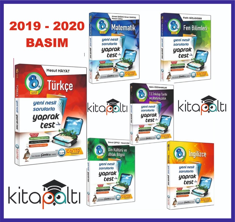 Çanta Yayınları 8.Sınıf Yaprak Test 6'lı Set 2020 Çanta Yayınları 8.Sınıf Yaprak Test 6'lı Set 2020