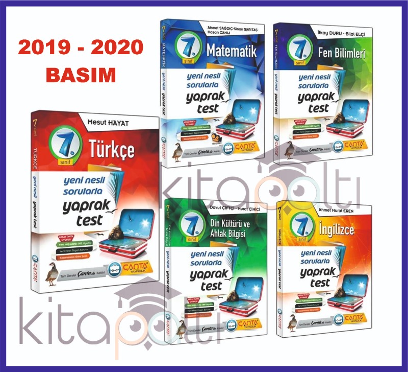 Çanta Yayınları 7.Sınıf Yaprak Test 5'li Set 2019-2020 Çanta Yayınları 7.Sınıf Yaprak Test 5'li Set 2019-2020